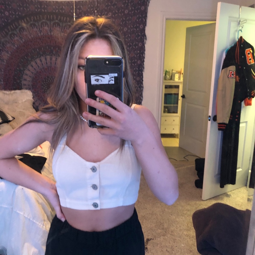 NWT!!American eagle denim button up